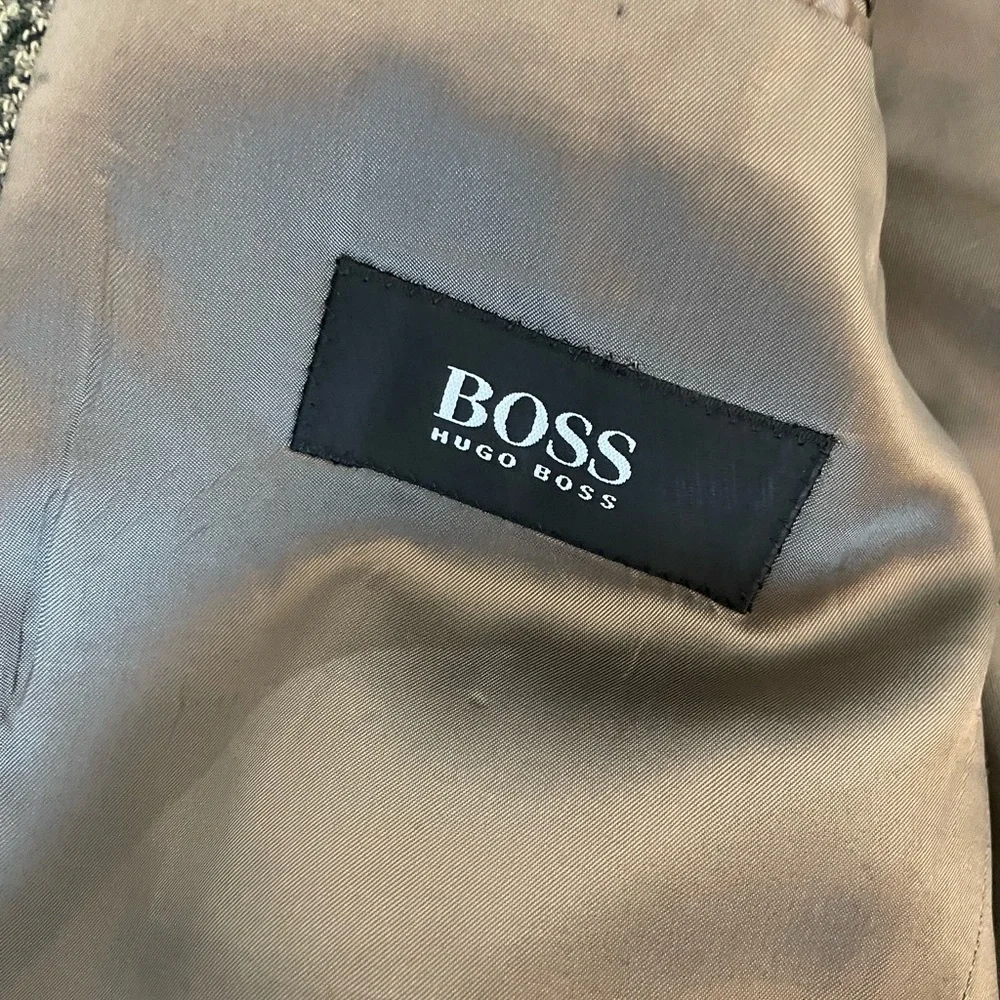 HUGO BOSS Made In‎ USA Vintage Finely Textured Tweed Check APOLLON Jacket 42 R